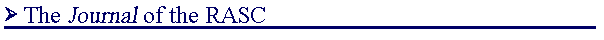 Journal of the RASC